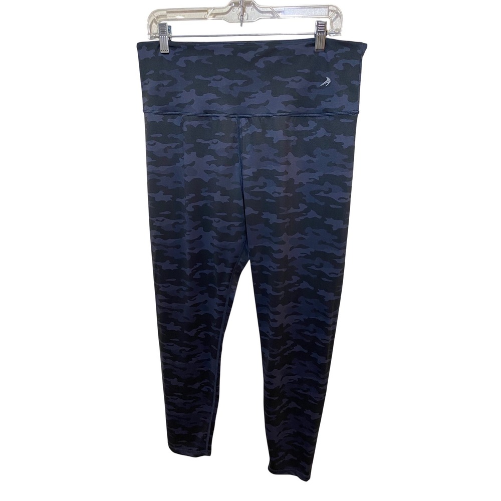 CompressionZ Women 4XL Camo Leggings Blue‎ Black High Waist Compression Pants